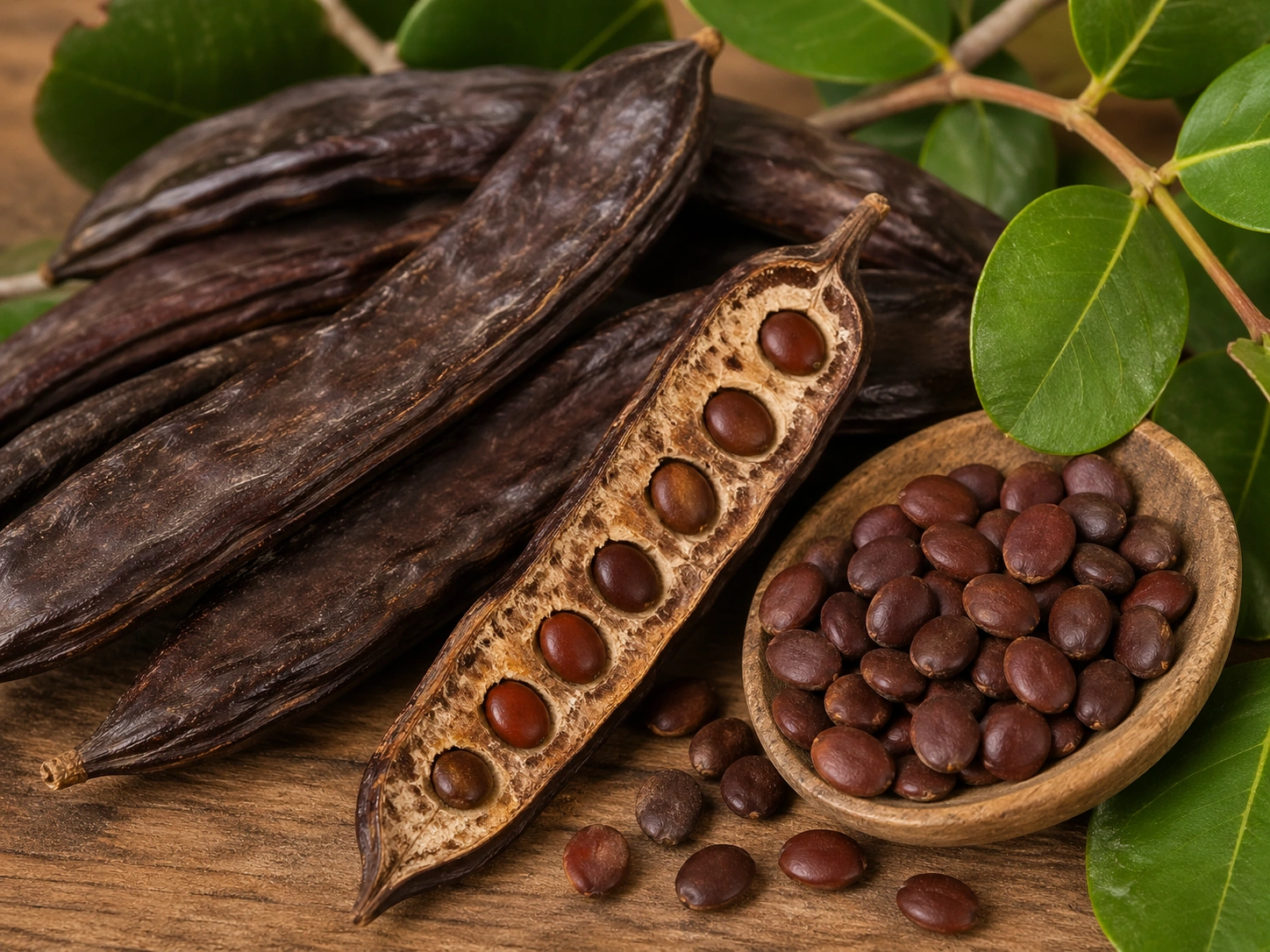 Carob Fruit and Seeds